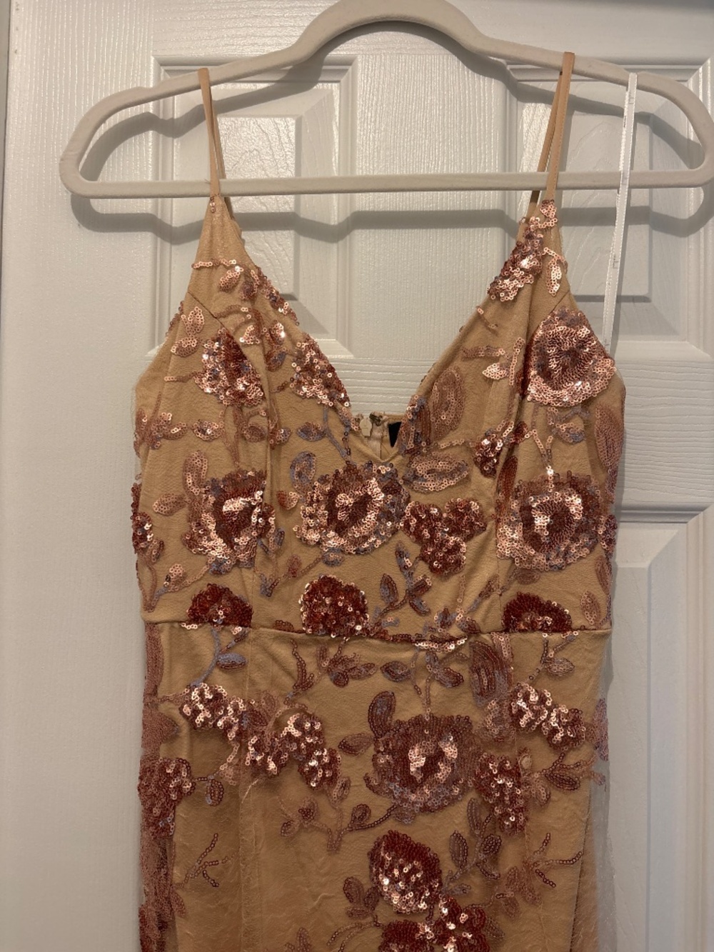 Lulus Shine Language Rose Gold Sequin Mermaid Maxi Dress Pink - Size S - Picture 2 of 3